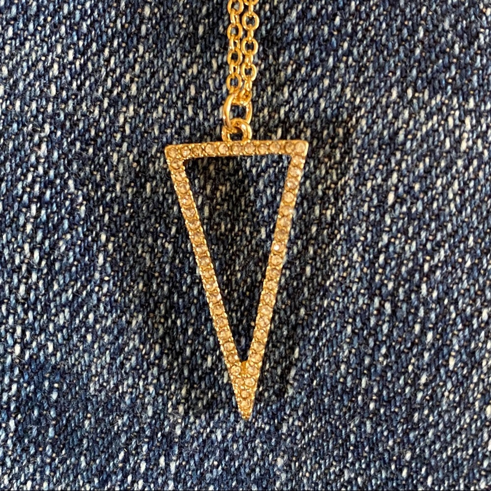 Get Gem Pave Triangle Necklace